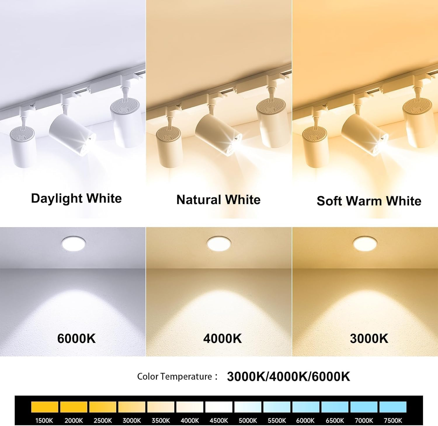 WTL GU10 LED Bulbs Dimmable, 7W 600LM GU10 LED Light Bulb Warm White 3000K, Equivalent to 70W Halogen Bulbs, 120&deg;Wide Beam Angle Energy Saving Light Bulbs, Pack of 10 image number 4