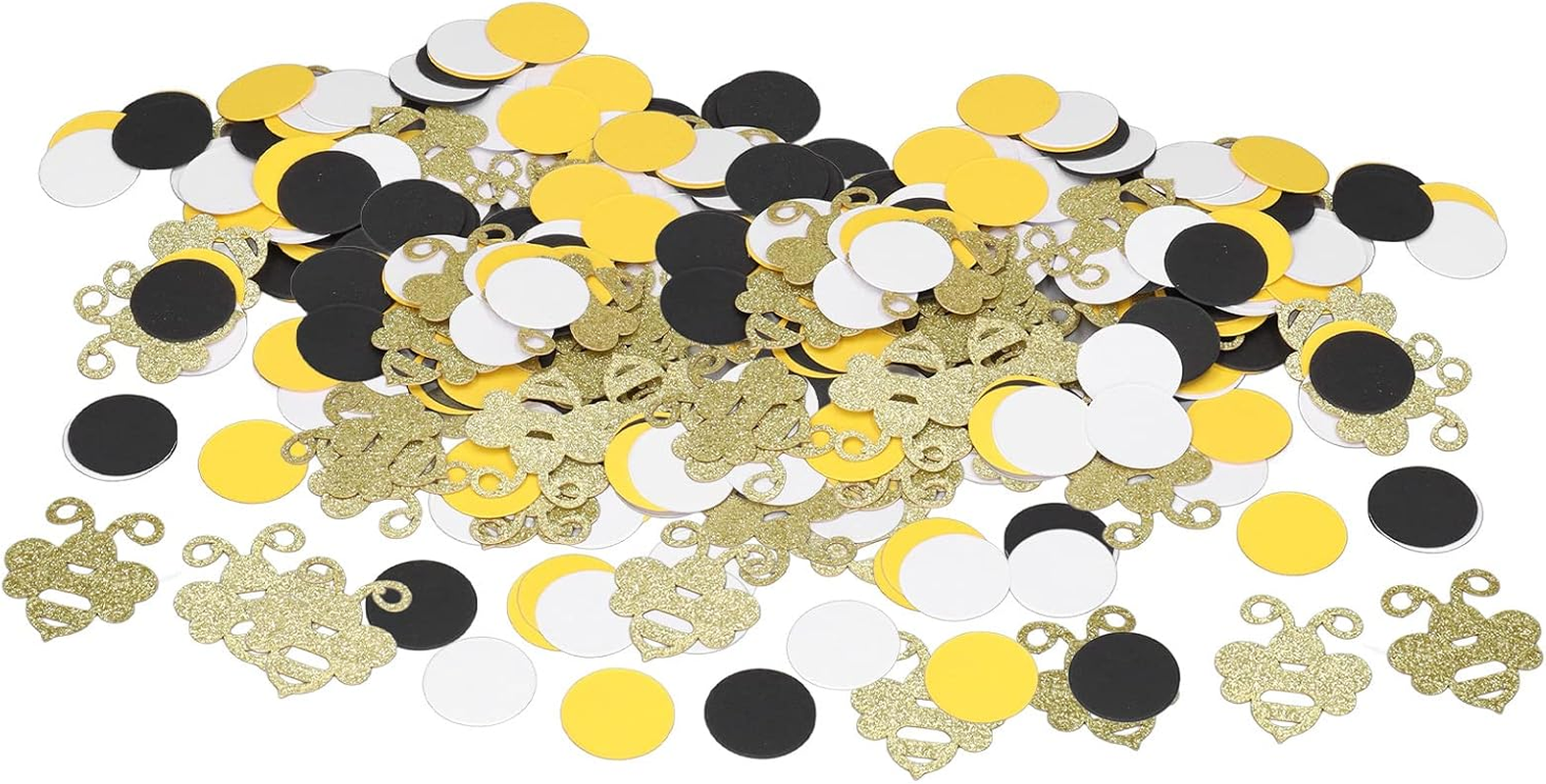 300 Glitter Finish Bee Confetti Colorful Bee Confetti Bee Theme Party for Baby Shower Birthday Party! image number 4