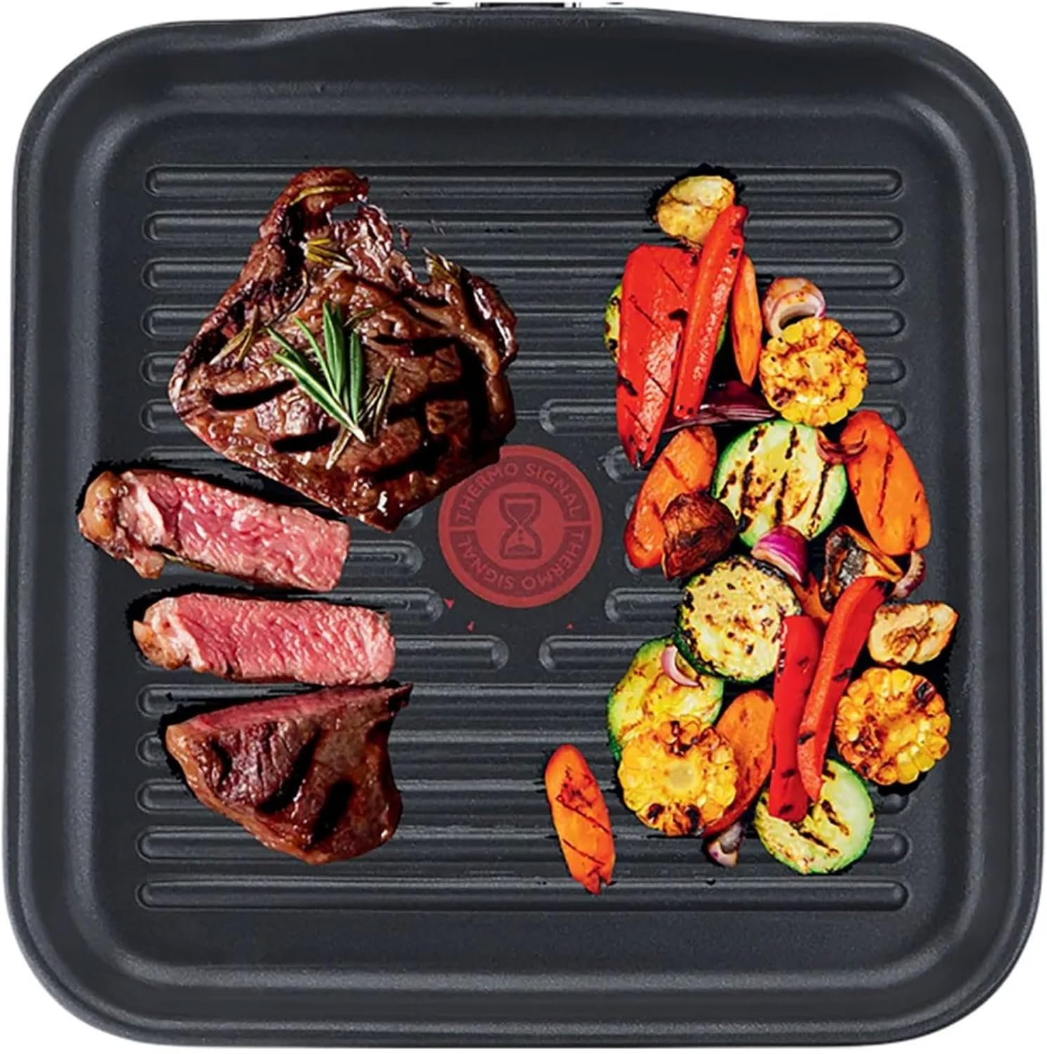 Tefal Selection Grill Pan 26 X 26 Cm, Titanium Non-Stick Coating, Thermo-Spot Temperature Indicator, Advanced Induction, for All Hobs Including Induction image number 4
