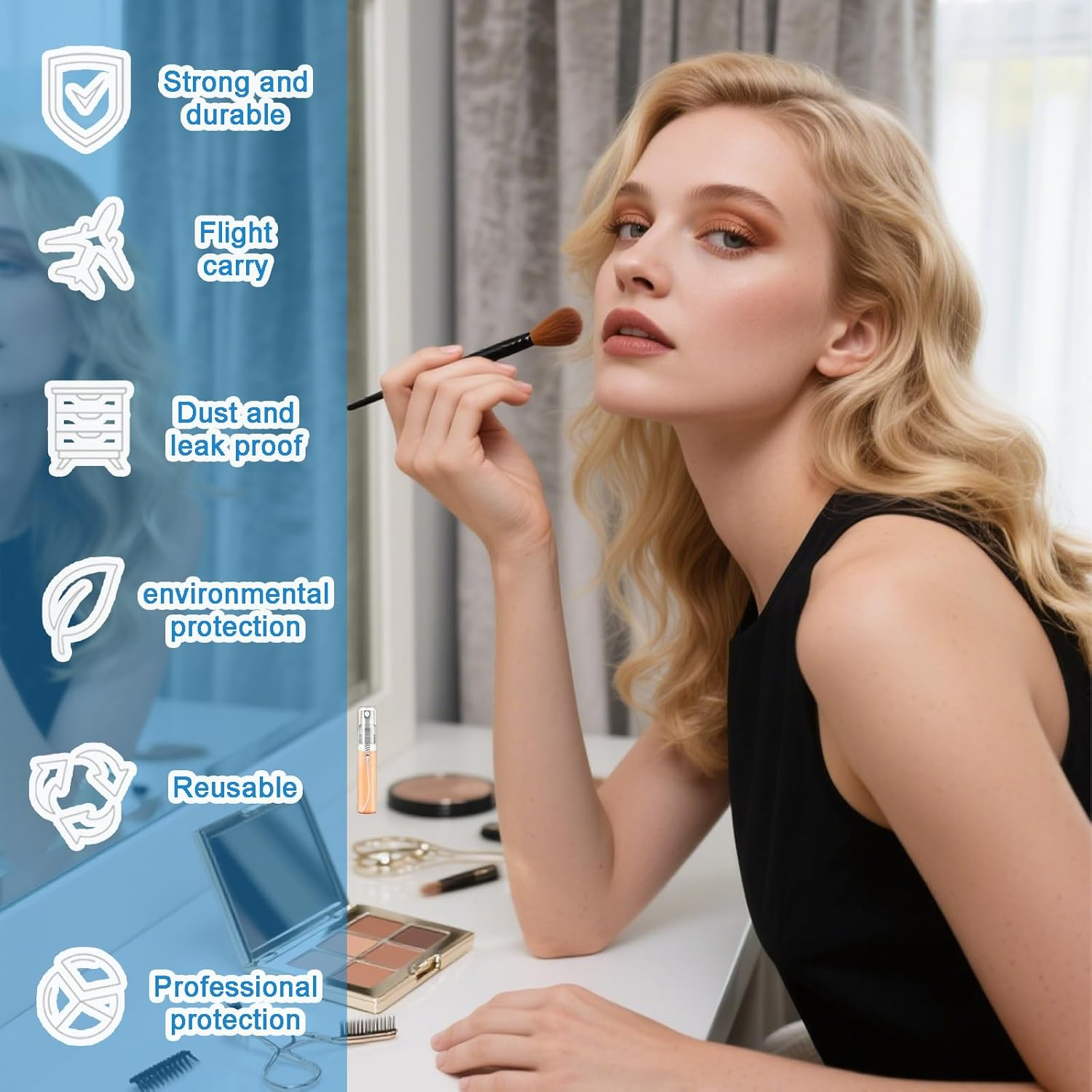 30PCS Refillable Spray Bottles - 5Ml Fine Mist Perfume Travel Bottles, Hair Spray Bottle, Leakproof & Durable for Perfume, Travel, Cleaning image number 5