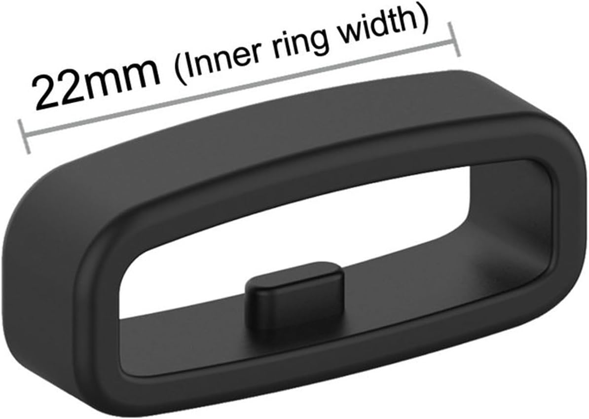 Fantek 10Pcs Watch Strap Holder Loop, Silicone Watch Band Keeper Retainer Fastener Ring Parts for Smart Watch Band Wristband Replacement image number 1