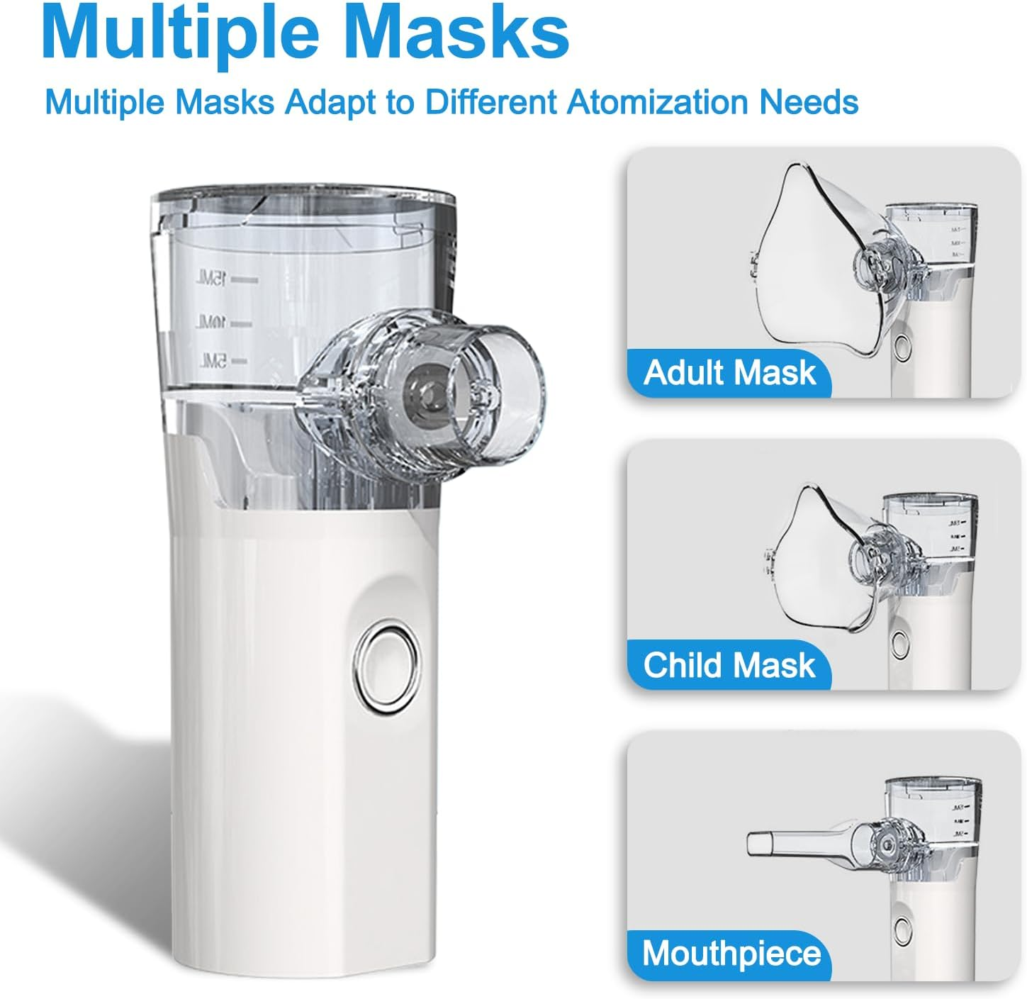 Nebulizer with Aerosol Mask, Portable Nebulizer for Travel and Home Use Handheld Inhaler Nebulizer Machine image number 4