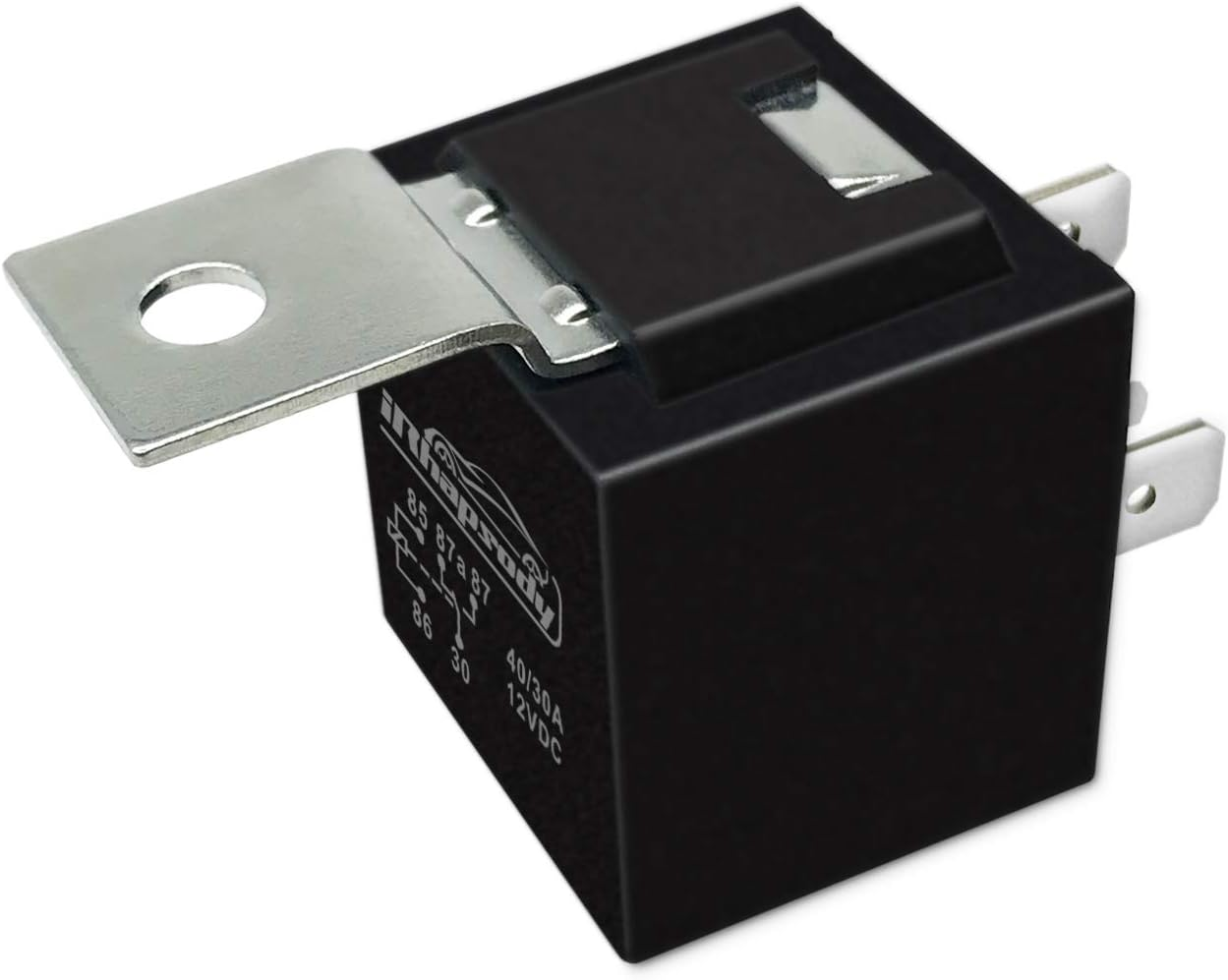 12 Pack 40/30 AMP 5 Pin SPDT 12 V DC Bosch Style Relay Switch for Electrical Automotive Truck Marine Boat (No Relay Socket and Wiring Harness) image number 1