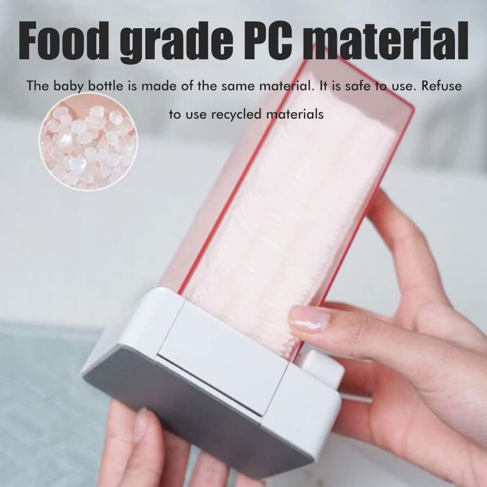 Cosmetic Cotton Storage Box, anti Slip Bottom Design Automatic Cotton Pad Dispenser, Take Out and Press Easily Clear Make up Pads Container with Lid, the Best (White) image number 5