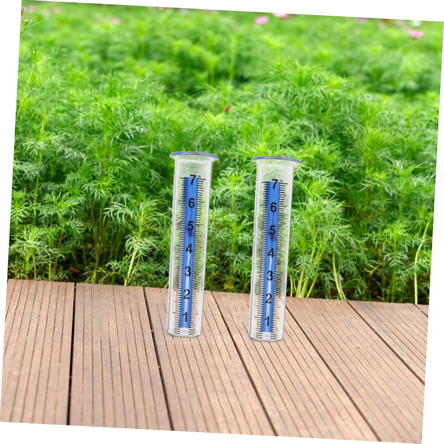 4PCS Outdoor Rain Gauge Tubes Transparent Plastic Replacement Measuring Tools for Garden with Windproof Design and High Optical Clarity image number 3