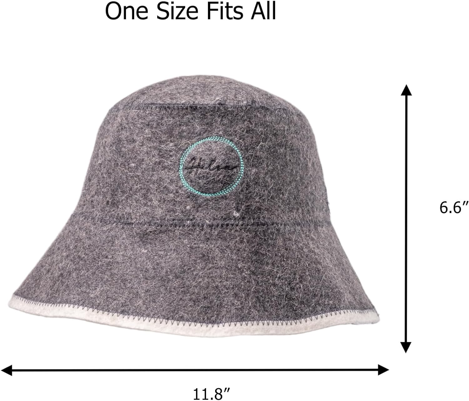 Halsa Sauna Hat for Women and Men, 100% Wool Handmade Premium Banya Hat, Protect Hair and Stay in Sauna Longer, Enhance Sauna Benefits & Regulate Temperature, Sauna Users, Sauna Accessory. image number 1