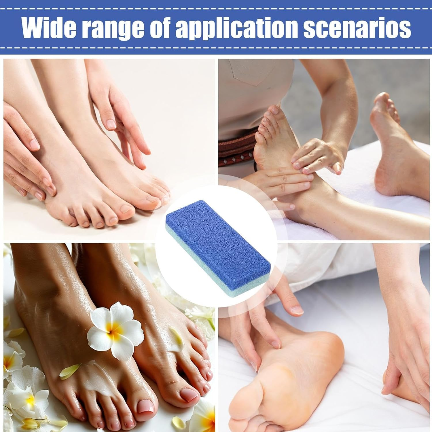 Pedicure Stone - Foot Callus Remover Pumice Stone 4-Piece - Ergonomic Heel Cleaning Sponge Scrubbing Tools for Repair Hard Skin Spa Men Women Home Travel Shower image number 1