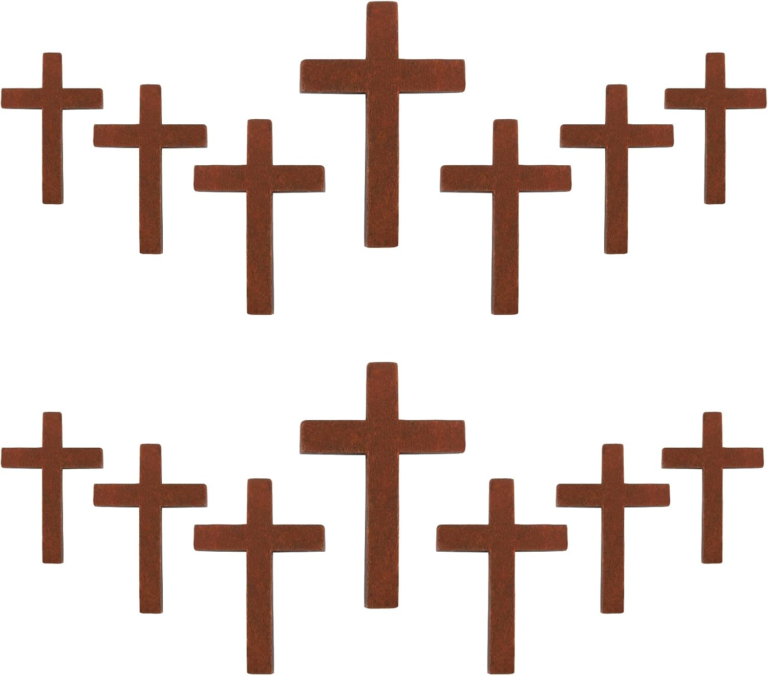 100 Pieces Wooden Cross, 1.2X1.75 in Small Crosses for Crafts, Pocket Crosses in Bulk, Mini Cross with Small Hole, Pendant for Crafting Projects, Party Decorations image number 4