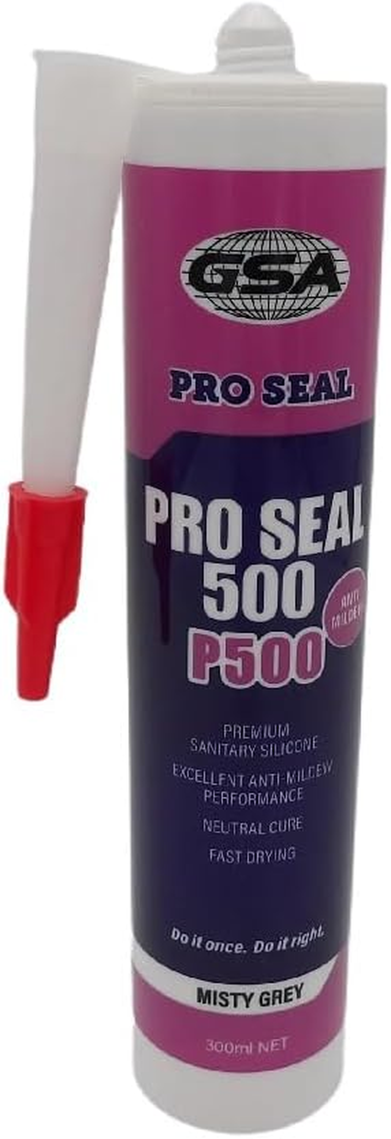 GSA Pro Seal 500 Silicone Sealant, Misty Grey