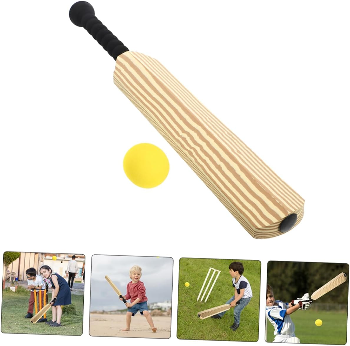 FOYTOKI 1 Set Bat Cricket Set Baseball Bat Foam Cricket Bat Cricket Bat Starter Interactive Baseball Kit Foam Baseball Stick Sports Baseball Kit Sports Bat Portable Bat for Baseball Eva image number 2