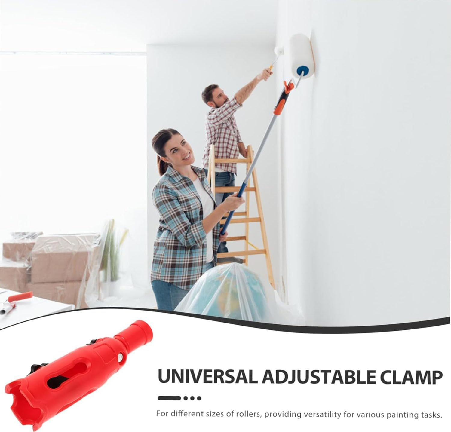 BEANPRECOY Multi-Angle Paint Brush Extender & Edger Tool for Walls, Corners, High Ceilings &ndash; Extension Pole Attachment for Precision Painting image number 4