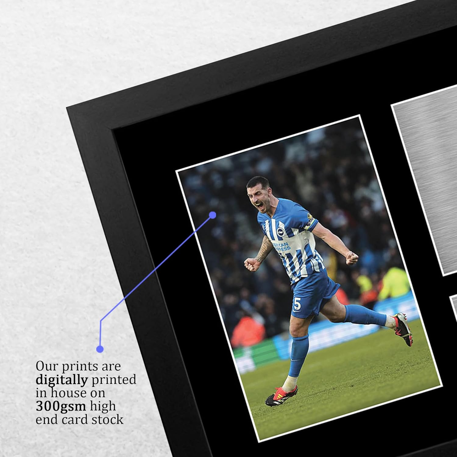 HWC Trading Lewis Dunk Brighton & Hove Albion Gifts Printed Signed Autograph Picture for Football Fans and Supporters - A4 Framed