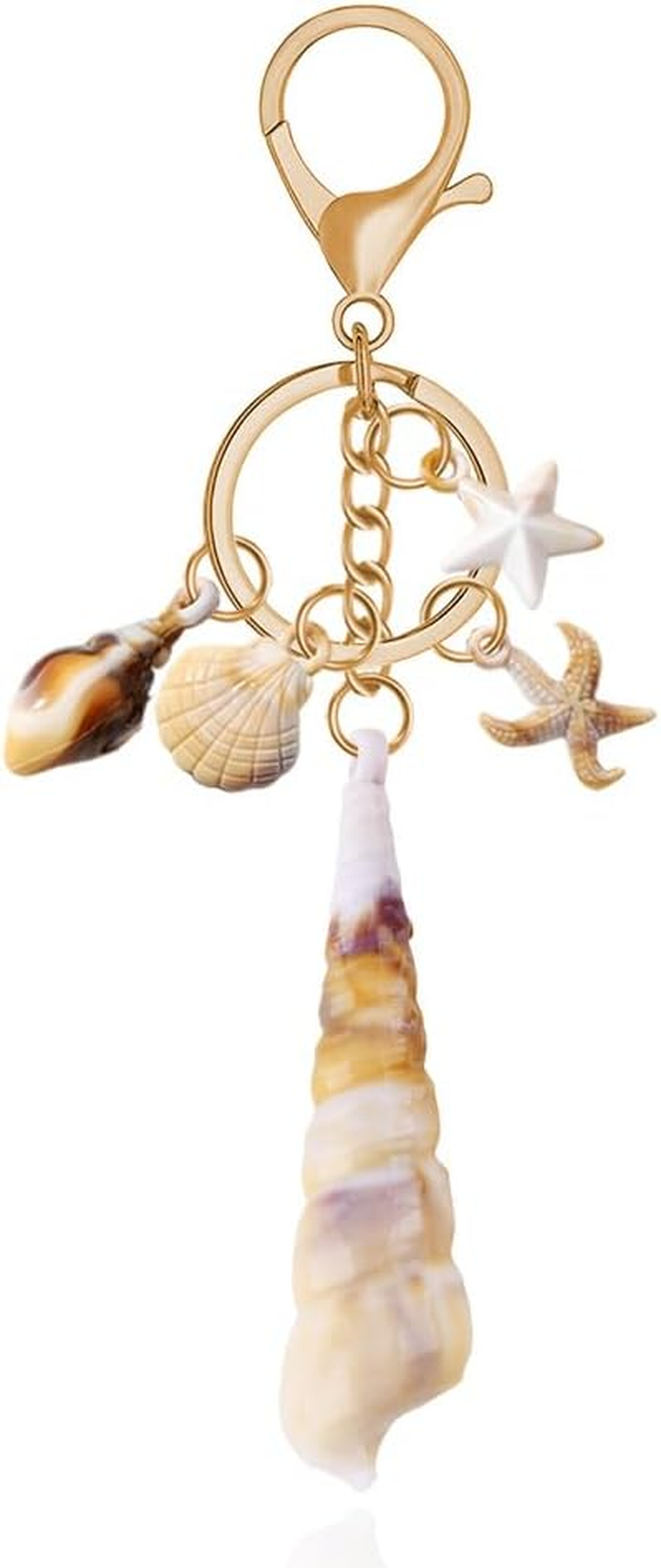Seashell Purse Charms for Tote Bags Beach Accessories for Backpack Purse Girls Women Beach Themed Gift Keychain Seashell image number 4