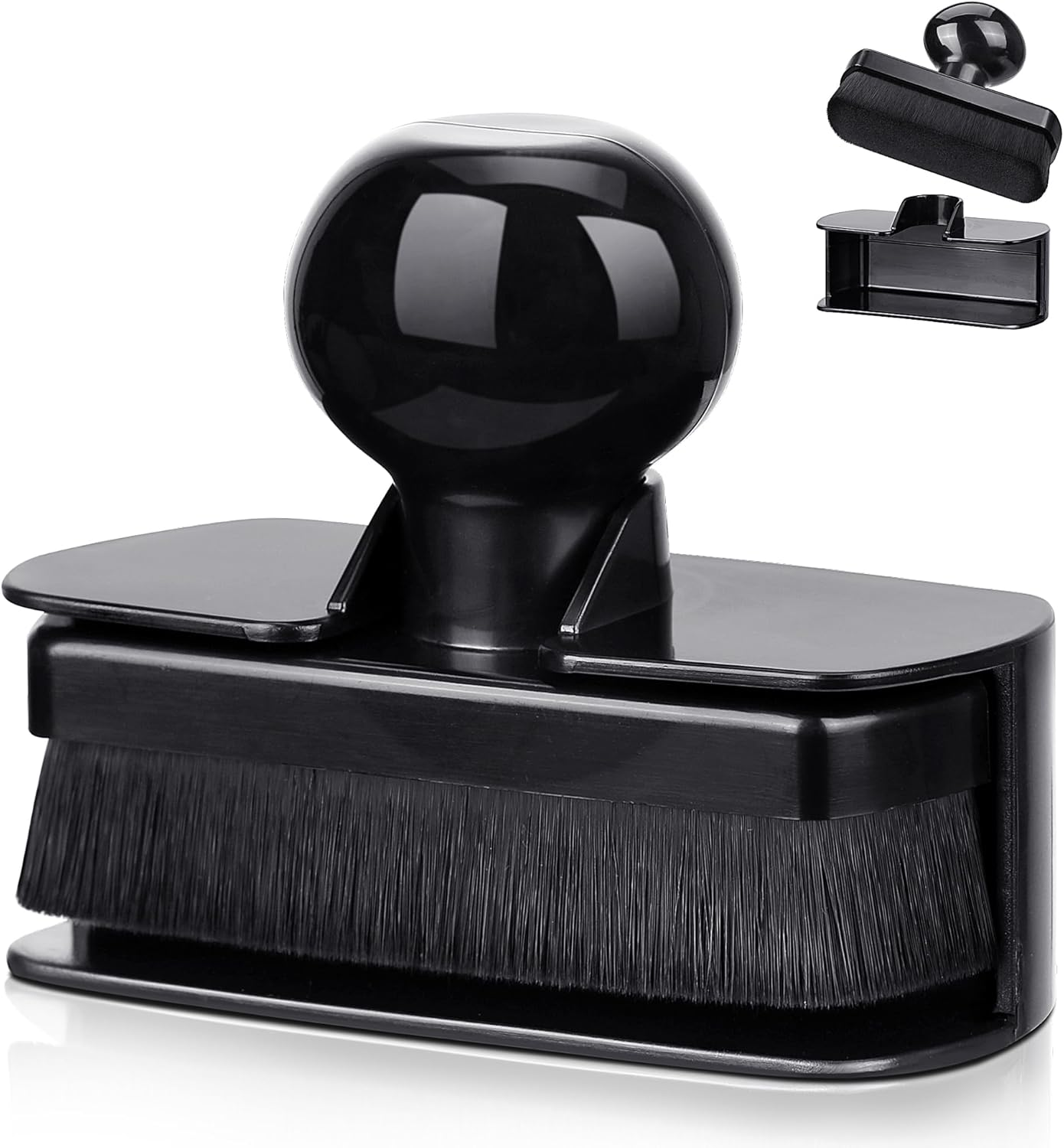 BABYSHEEP Car Tire Shine Applicator,Large Vegan Tire Shine Brush - Automotive Tire Dressing Applicator Brush with Storage Stand for Tire Detailing & Car Wash Kit, Black, 3.6 Inch Length (Black) image number 5