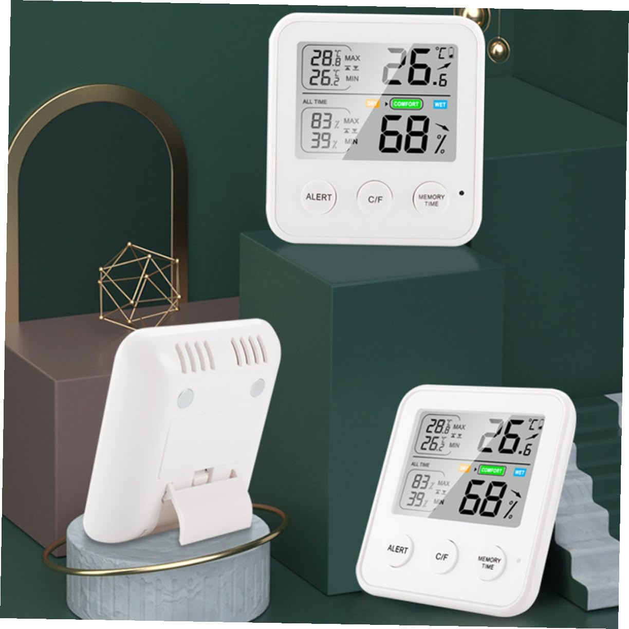 DECHOUS Digital Thermohygrometer Temperature and Humidity Monitor for Indoor Home Use LCD Display Thermometer Gauge image number 1