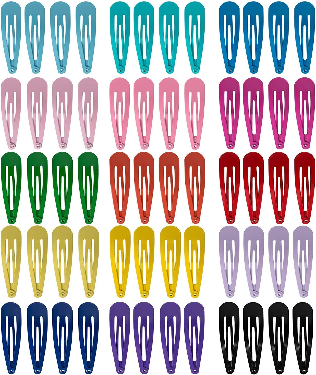 Betybedy 60 Pcs Hair Barrettes, Non-Slip Hair Clips, 5.1Cm Metal Hairpins Accessories for Toddlers, Girls, Kids, Teens, Women (15 Assorted Colours) image number 3