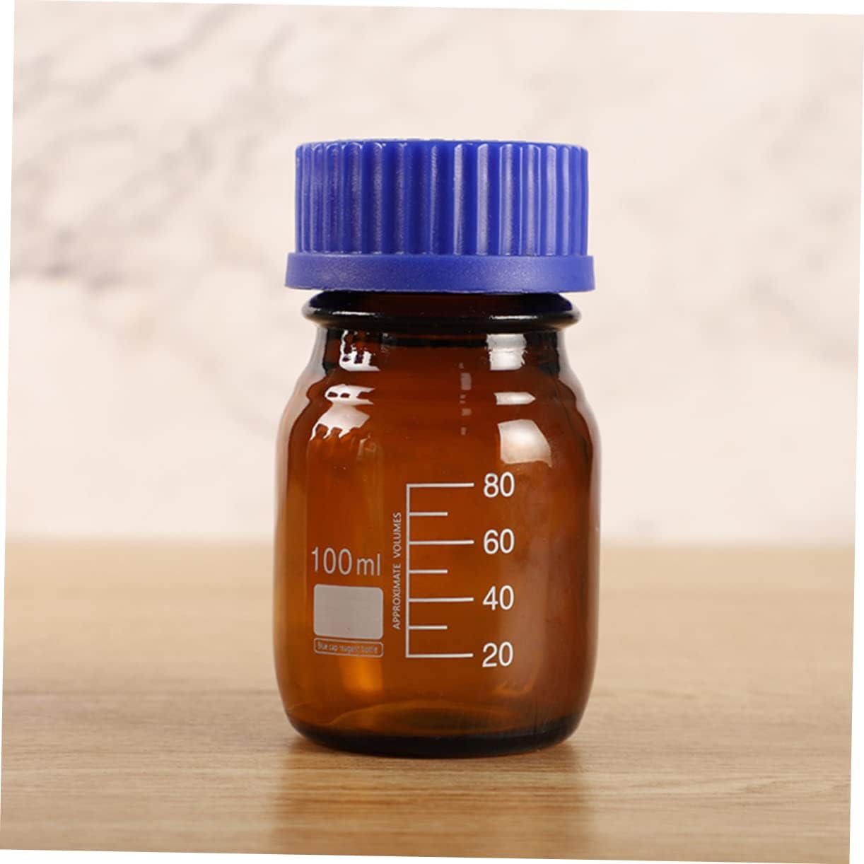 Kichvoe 3Pcs 100Ml Glass Chemical Reagent Bottles - Leak Resistant Sealing Medicine Container | for Lab Samples & Essential Oils Storage image number 5