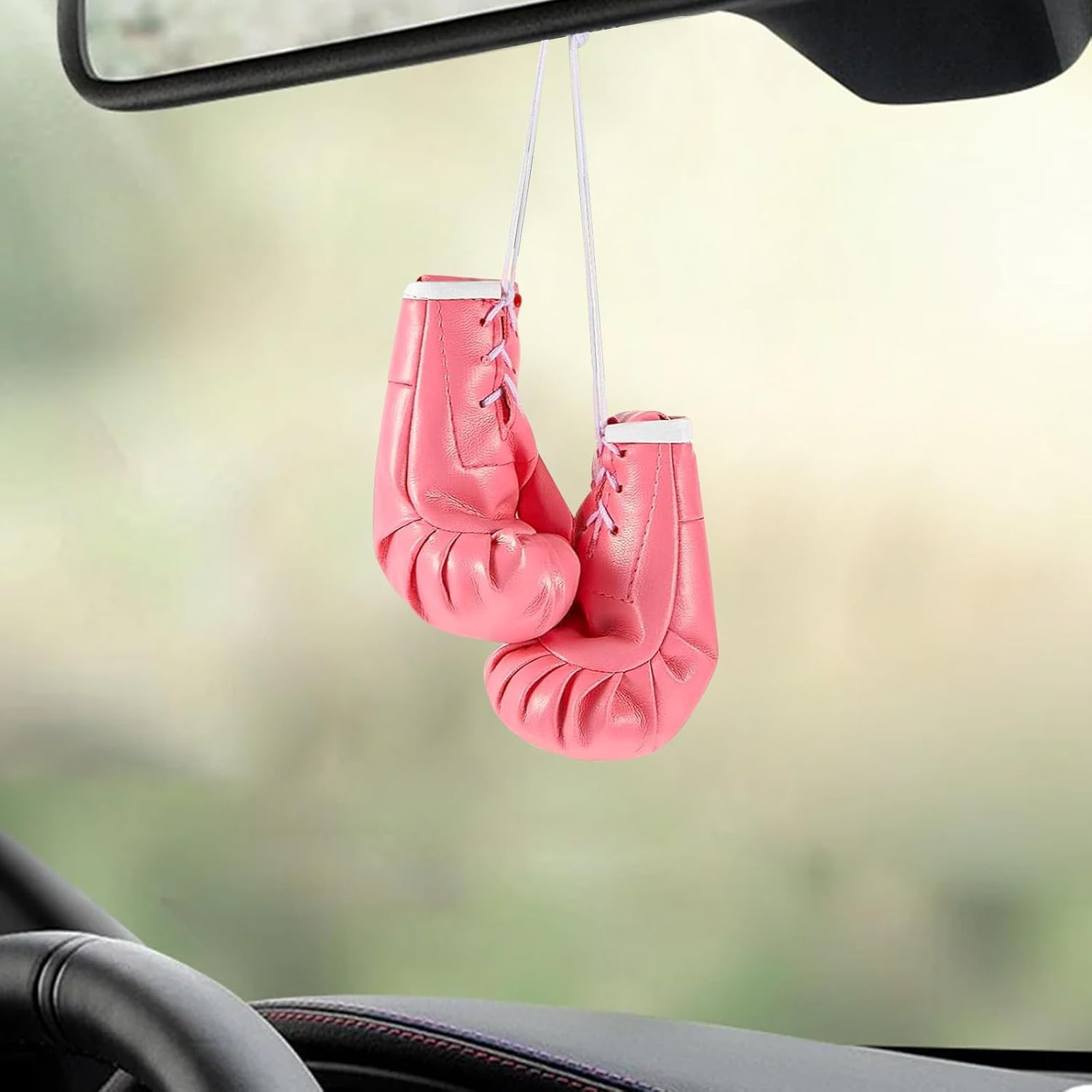 Mini Boxing Gloves,Hanging Boxing Gloves Decorative for Car,Boxing Party Decorations,Mini Pink Boxing Gloves Keychain Boxing Party Decorations, Boxing Lover Keyrings for Birthday Gifts