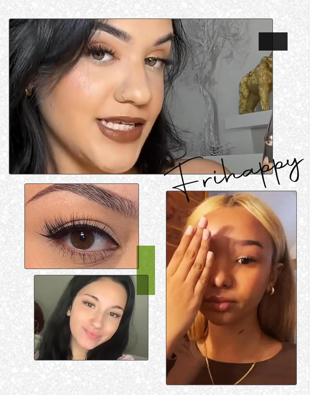 Eyelashes Lashes False Eyelashes Natural Eyelashes Wispy Lashes Mink Lashes False Eyelashes Natural 10 Pairs Frihappy Dw4-Wispy