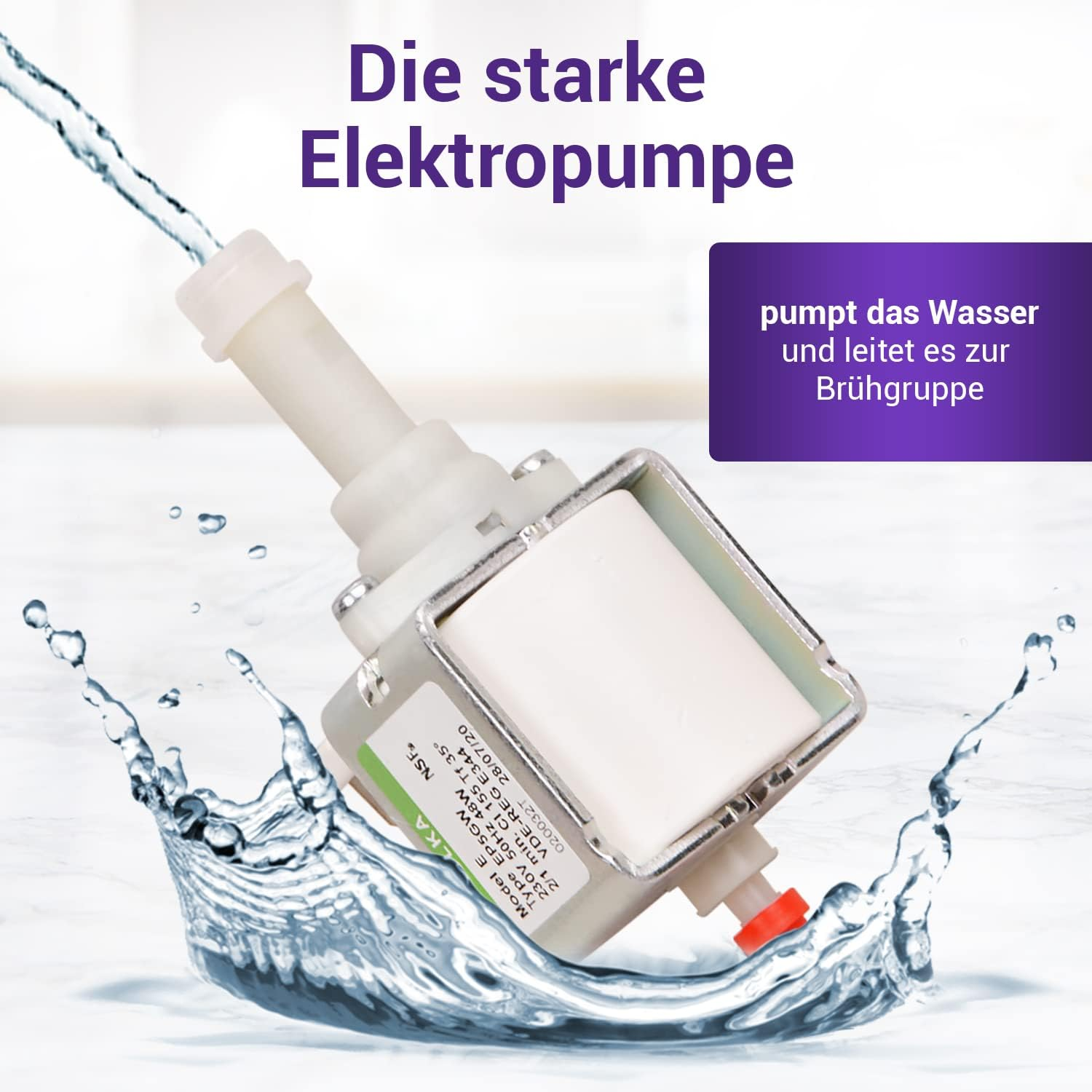 Electric Water Pump 230 V 48 W Replacement for Hhilips 996530007753 & Electric Pump Ulka EP5GW Delonghi Water Pump for Coffee Machine