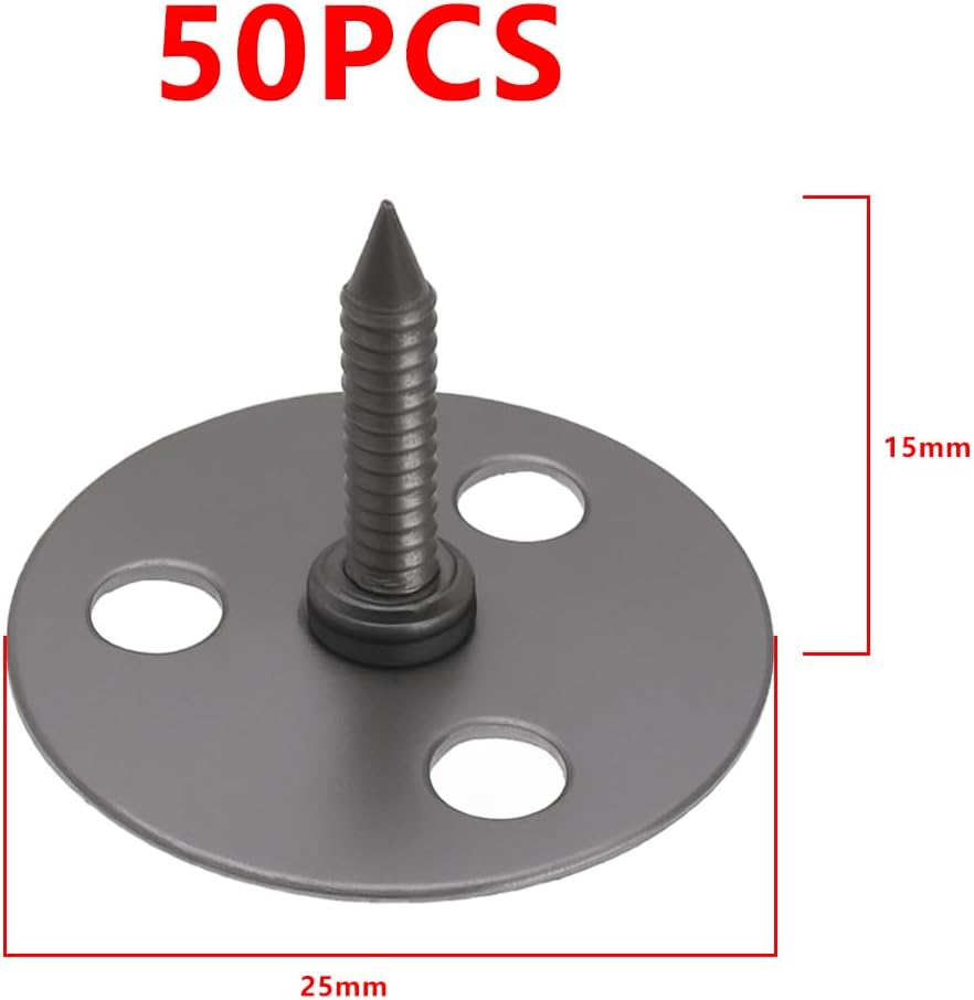 Ecsing 50PCS Tire Puncture Nails Spikes Anti-Theft Security Car Vehicle Auto Puncture Nail Diameter 25Mm Nail Length 15Mm for Cars Trucks Dark Gray image number 3