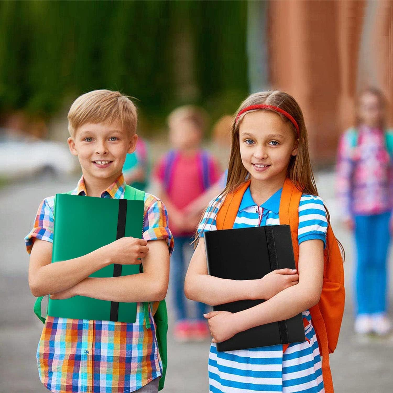 Trading Card Binder Holder, Sports Card Album with Card Sleeves, Book Protection Trading Cards - 9 Pocket - Put up to 360 Cards(Green)