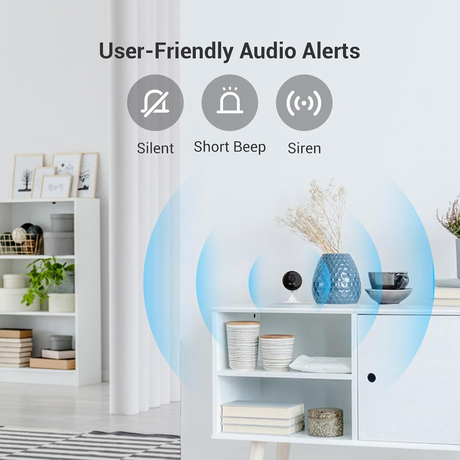 EZVIZ Security Camera, 1080P Indoor Wi-Fi Camera, Baby/Pet Monitor, Motion Detection, Night Vision, Two-Way Talk, 256G Sd/Icloud Storage, Compatible with Alexa, Google Assistant, C1C-B 2PK image number 1