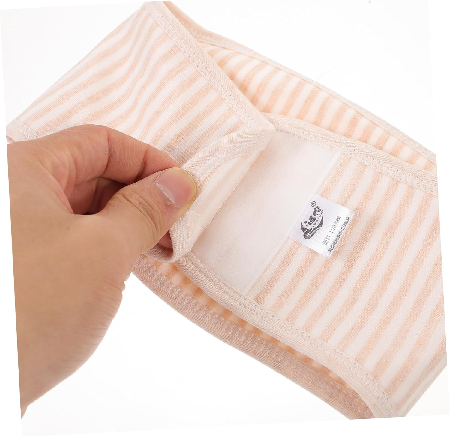 4Pcs Baby Belly Band Newborn Umbilical Navel Belt Beige Infant Belly Wrap for Newborns Boys and Girls image number 2