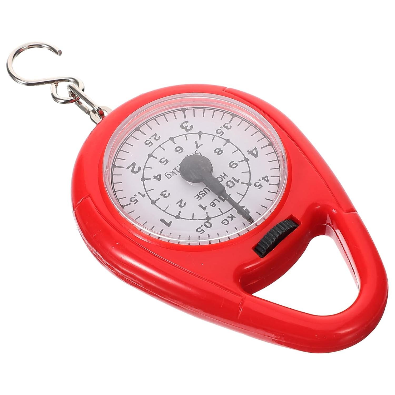 HOMOCONO Mini Spring Scale Portable Mechanical Luggage and Fishing Weighing Tool with Hook Compact Travel Scale for Accurate Weight Measurement Use Red Handheld Steelyard image number 4