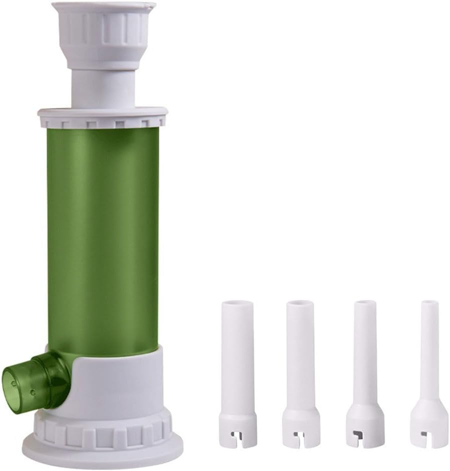 MTSDM Manual Sausage Stuffer, Kitchen Homemade Sausage Machine with 4 Stuffing Tubes, Vertical Sausage Maker Fast Meat Stuffer Sausage Filling Fast Salami Syringe for Household Commercial Use