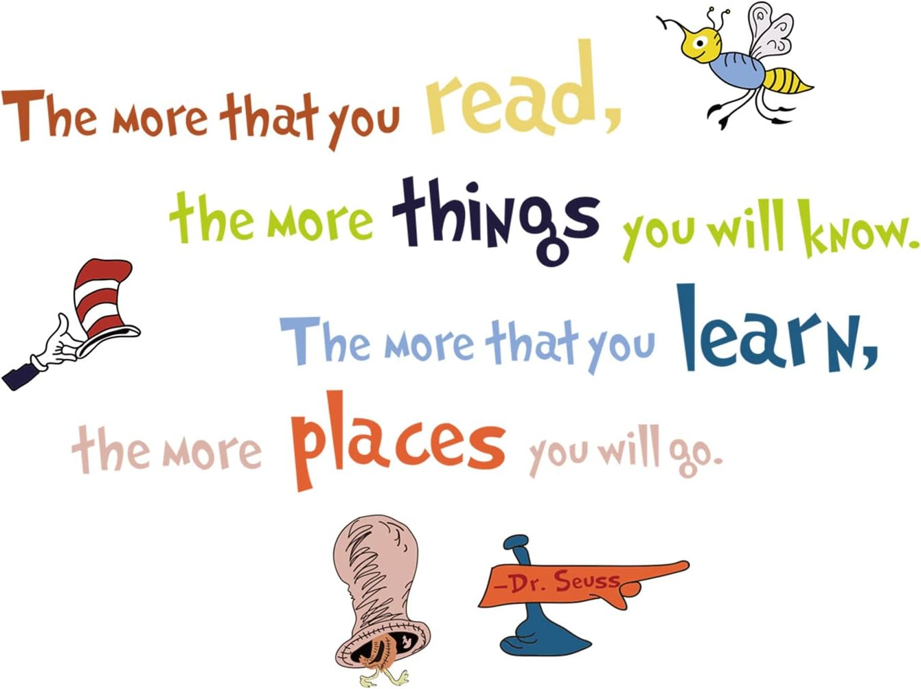 Removable Colorful Inspirational Quotes Wall Decal Learning Education Saying Wall Stickers Motivational Lettering Wall Art Decor for Kids Teens Bedroom Study Room Nursery Classroom image number 3