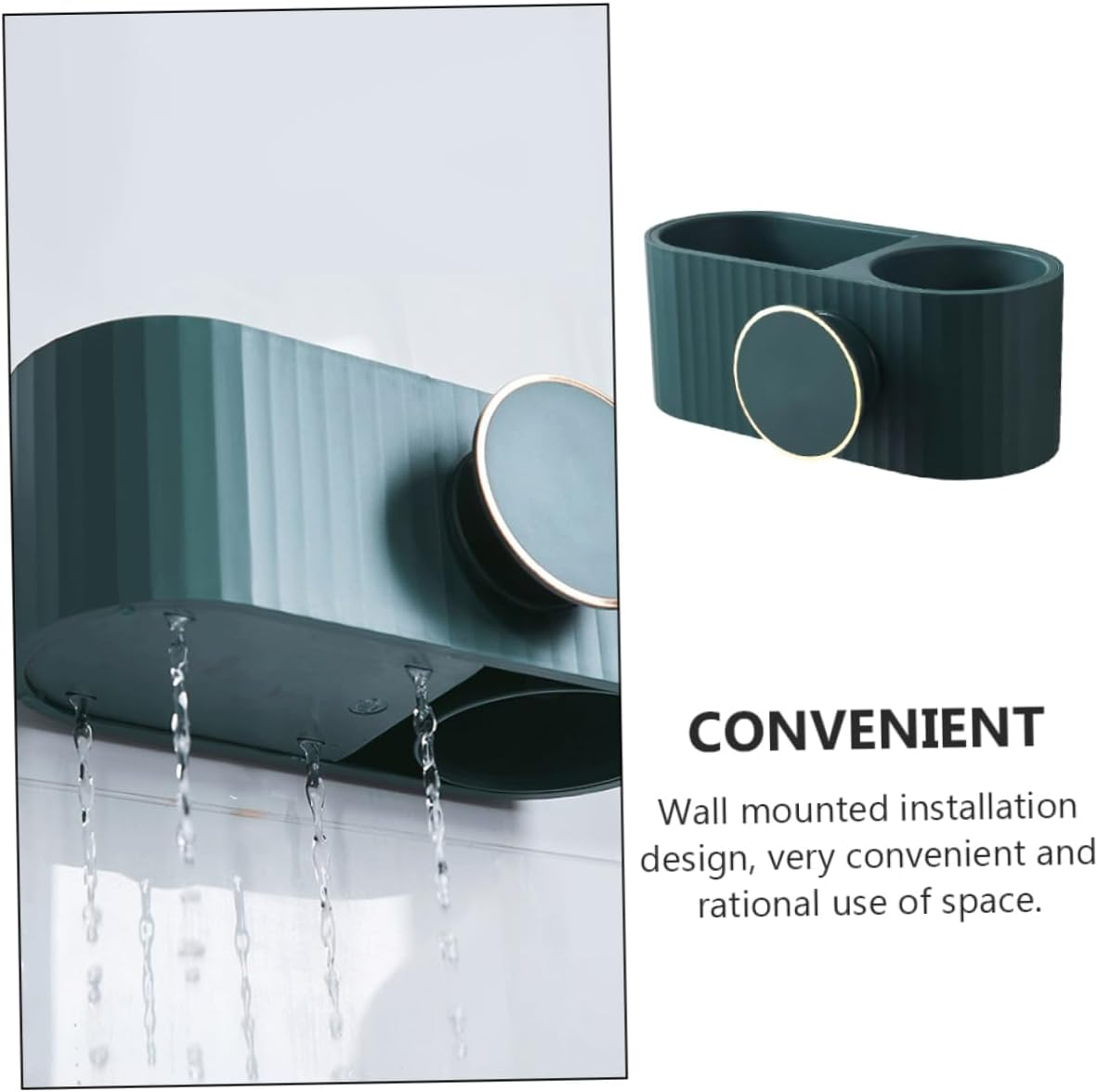 Creative Storage Rack Punch-Free Hair Dryer Holder Wall-Mounted ABS Bathroom Storage Shelf for Hair Dryer and Small Items in Home Decoration Toilet image number 6