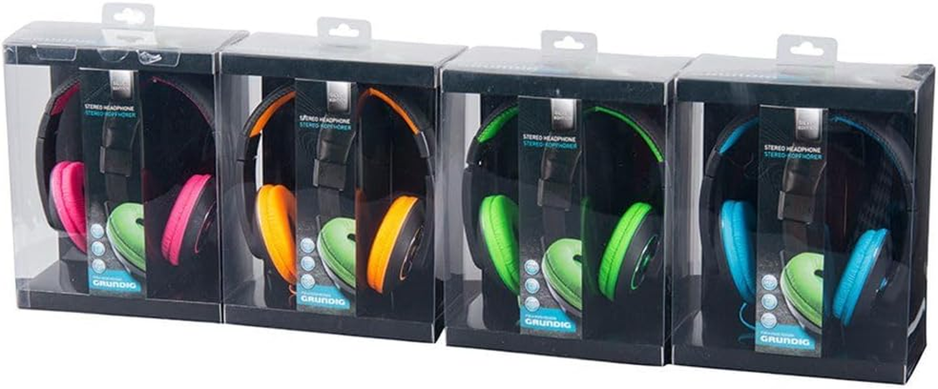 Grundig 52553 Adjustable Stereo Headband, Multicolor