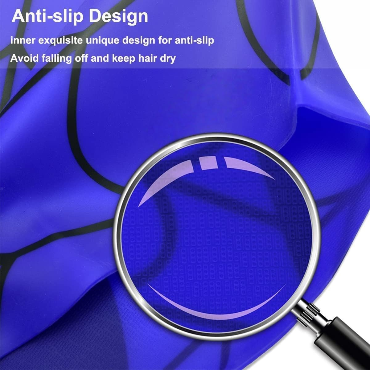 Kids Swimming Caps (Age 4-16) Silicone Swim Cap for Kids Children Boys and Girls, Stretchable and Comfortable Swimming Hats, Waterproof Bathing Caps for Long and Short Hair image number 4