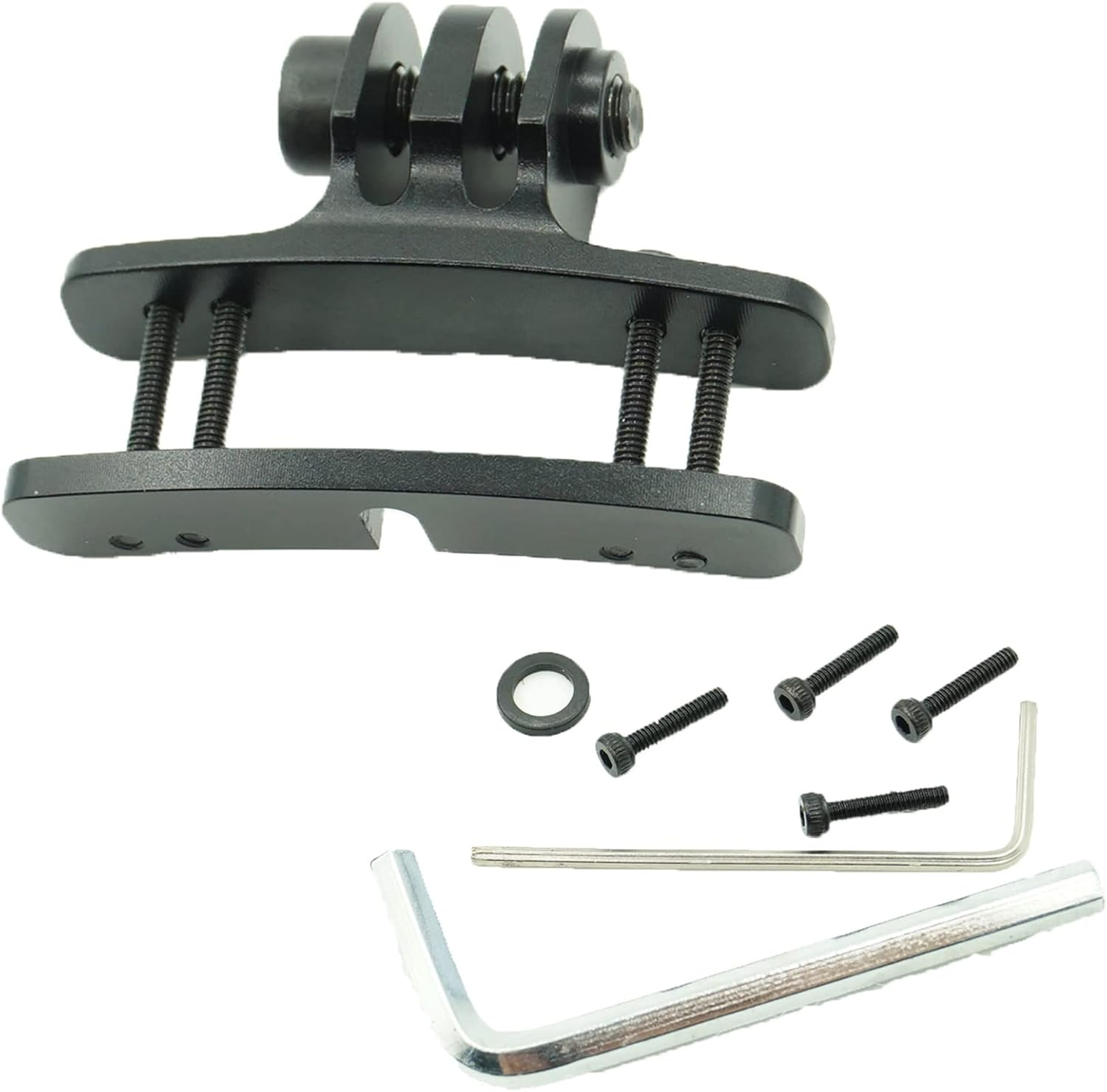 Lyhgogo Paintball Mask Mount Clamps - Camera Goggle Connection Adapter Aluminum I4 I5 Go Pro EVS Helmet Base - Gold image number 5