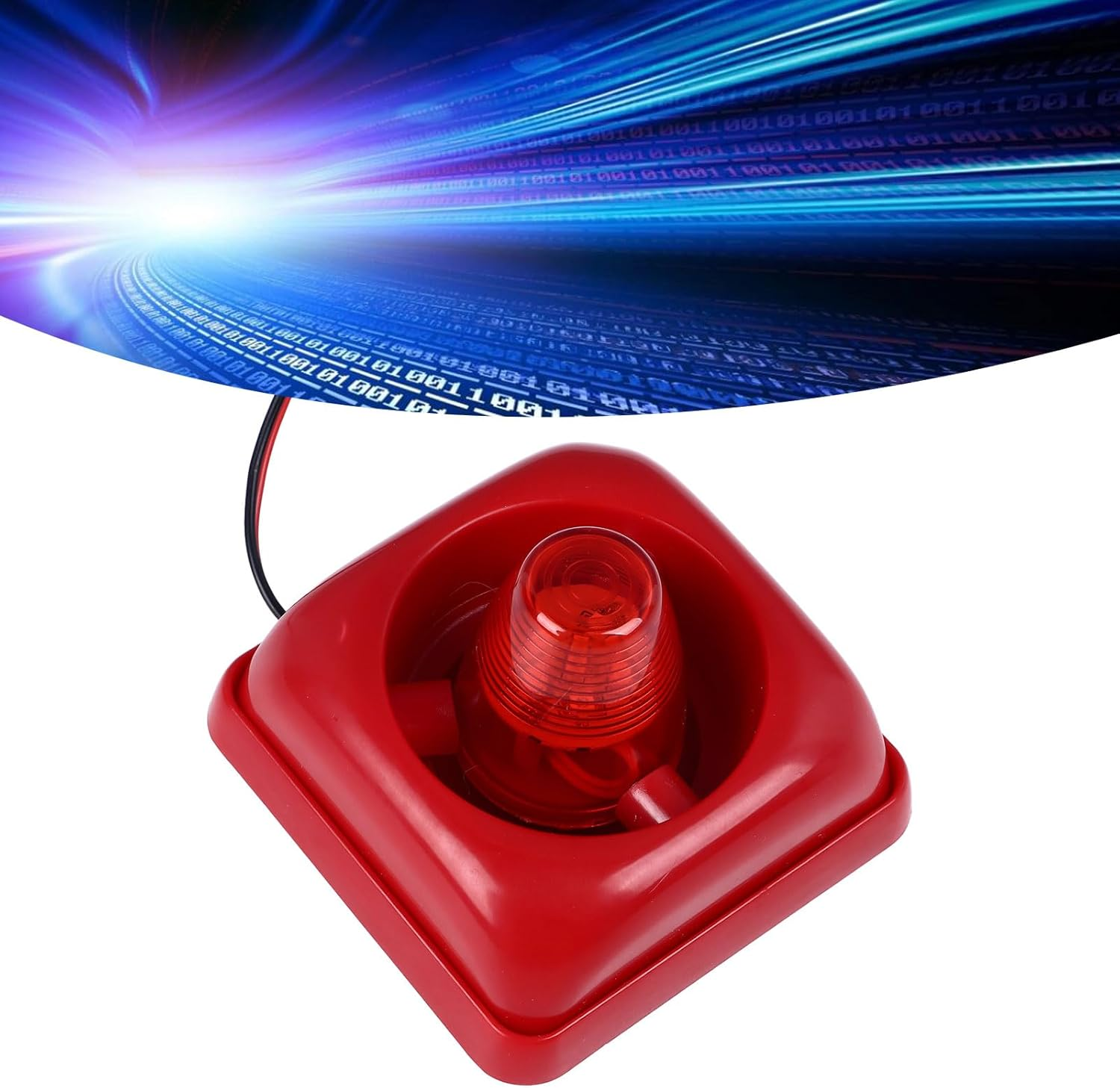 115DB Ultra Fire Sound Light Alarm, Red Flashing Lights Fire Strobe Siren with Enhanced Visibility, Sound Alarm Security System Sensor for Industrial Safety image number 1