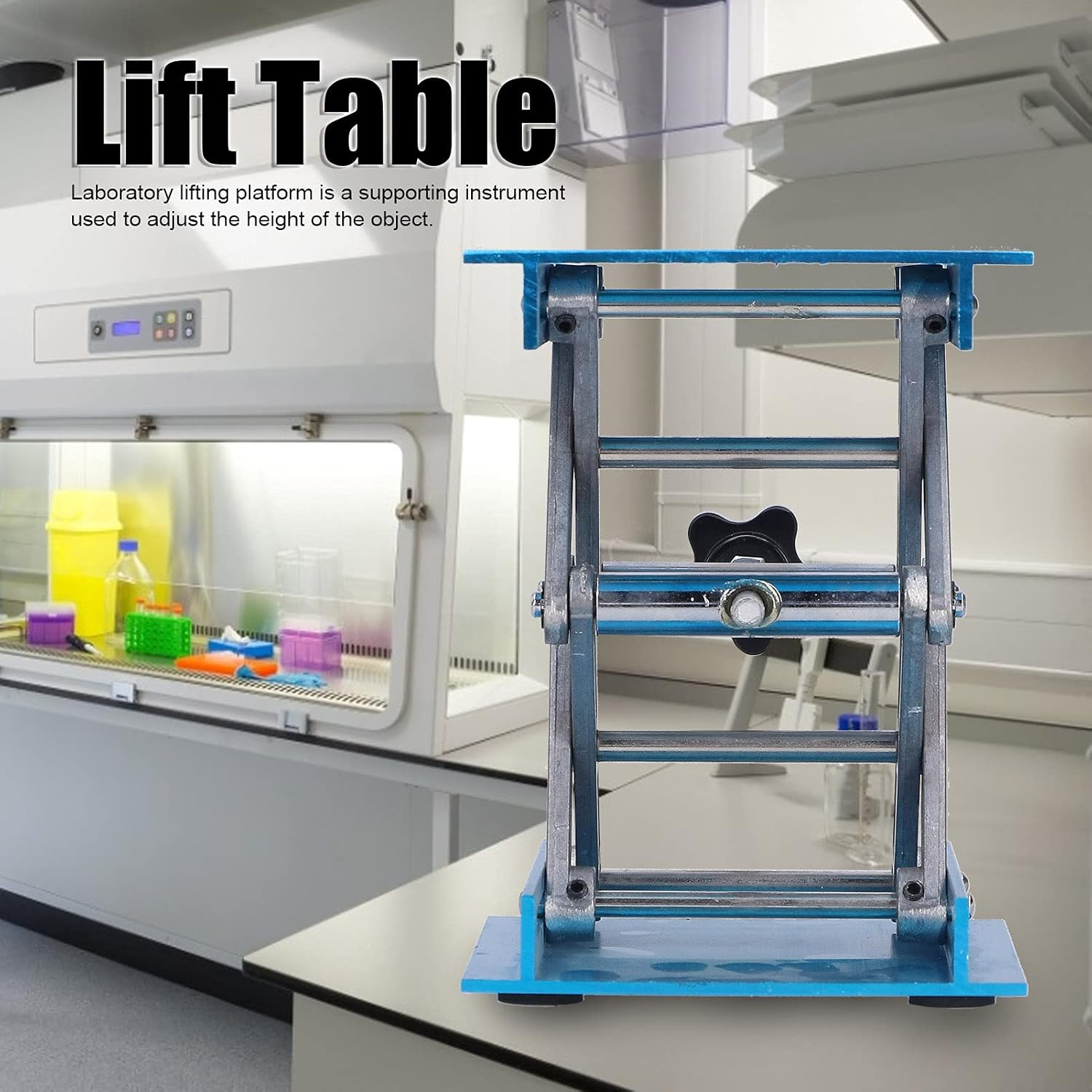 4 X 4 Inch Laboratory Lifting Platform, 100X100Mm Aluminum Oxide Lab Lifting Stand Table, Expandable Lifting Height 52Mm-145Mm image number 4
