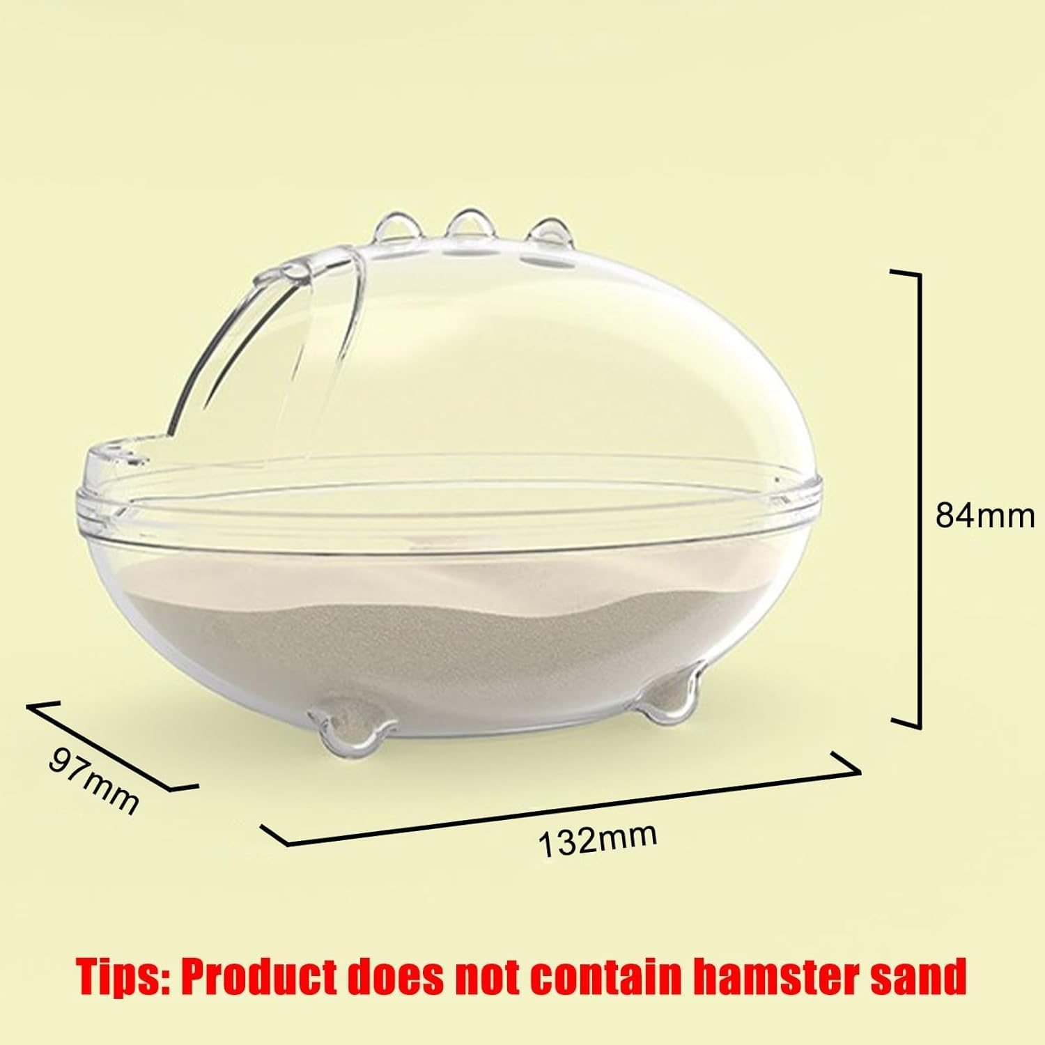 Hamster Sand Bath, Pet Bath, Hamster Toilet, Sand Bathroom, Container Small Animal Sauna Sandpit for Hamsters, Guinea Pigs, Ferrets, Gerbil Chinchilla (S) image number 6