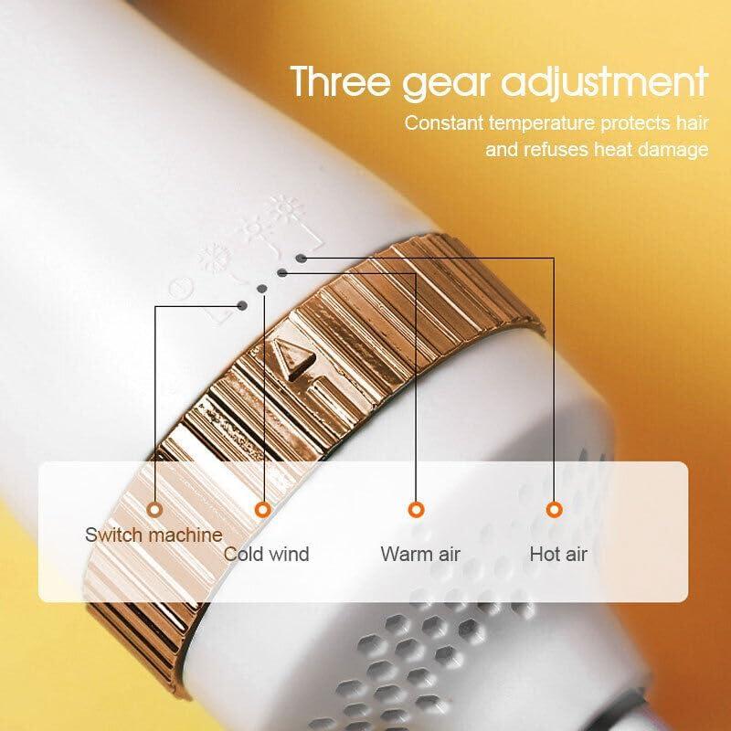 2 in 1 Pet Hair Dryer, Pet Grooming Blowing Dryer with Slicker Brush, 3 Heat Settings, One-Button Hair Removal, Portable Dog Blower, Professional Home Grooming Furry Drying for Cat Dog image number 2