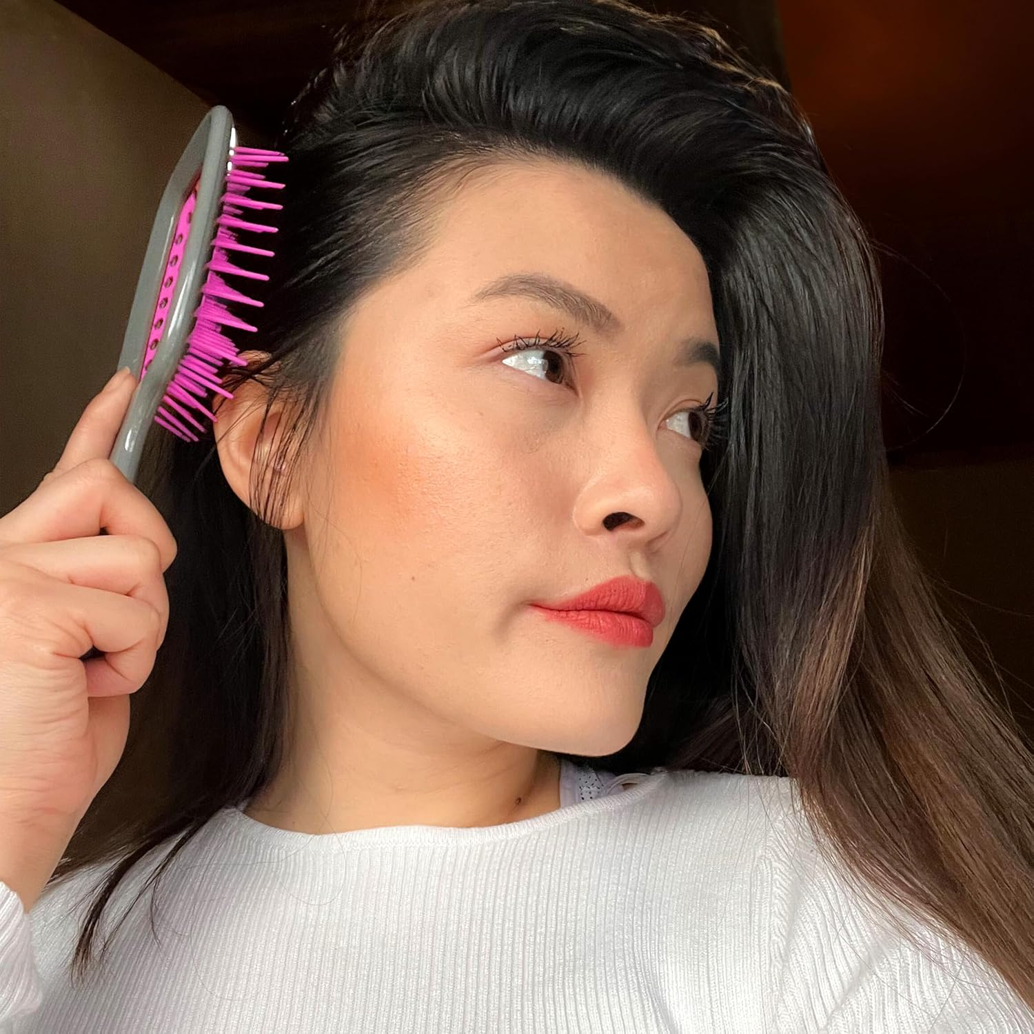 FHI HEAT Unbrush Wet & Dry Vented Detangling Hair Brush, Lavender/Grey image number 6