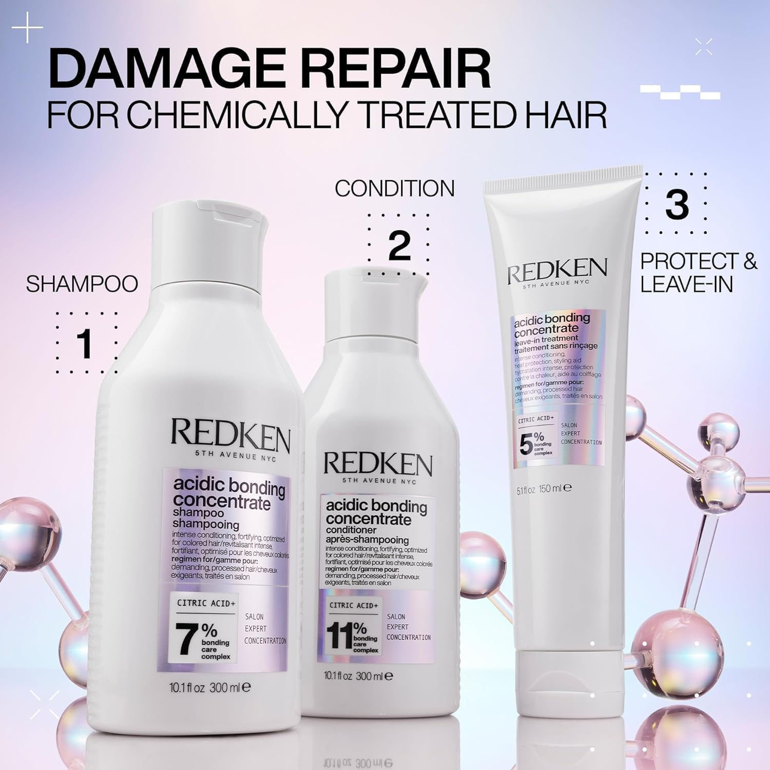 REDKEN - Acidic Bonding Concentrate Conditioner | Repair and Anti-Breakage Conditioner for Damaged Hair | Provides Maximum Repair, Intense Conditioning and Strengthens Weakest Areas | Bonding Complex image number 2