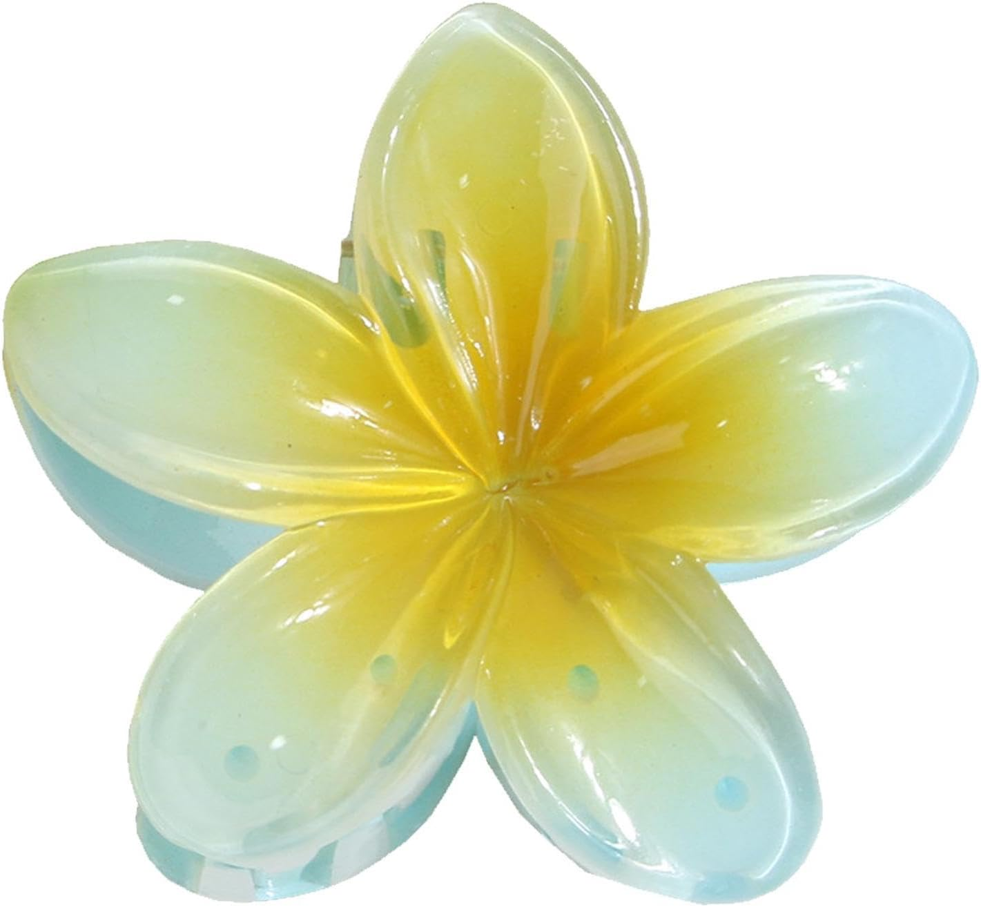 GEUGECY Flower Hair Claw Clips | Hawaiian Flower Hair Clip | Hawaiian Non Slip Hair Jaw Clip | Flower Claw Clips for Women Girls, Strong Hold Hawaiian Style