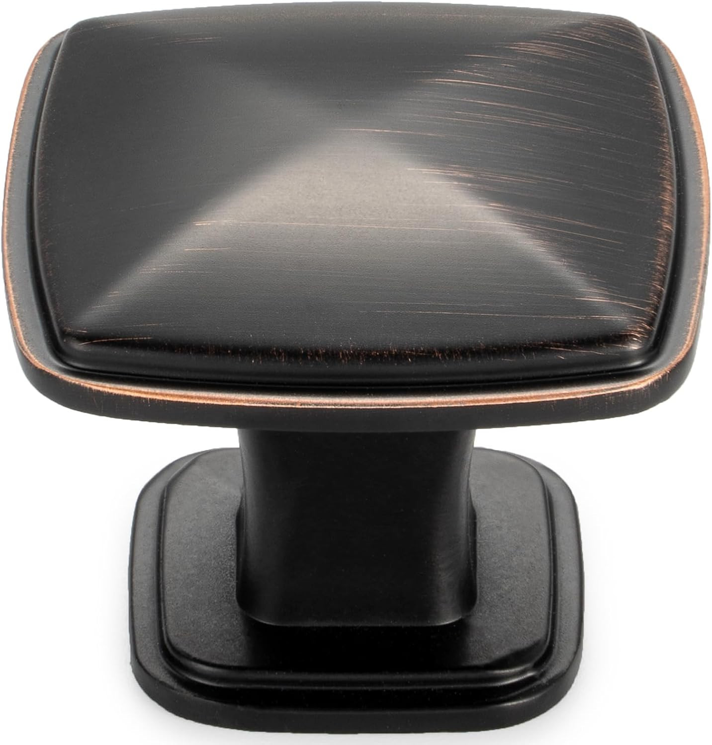 KOOFIZO Stepped Square Cabinet Knob - Antique Brass Pull Handle (31Mm / 1.2 Inch), 10-Pack for Kitchen Cupboard Door, Bedroom Dresser Drawer, Bathroom Wardrobe Hardware image number 7