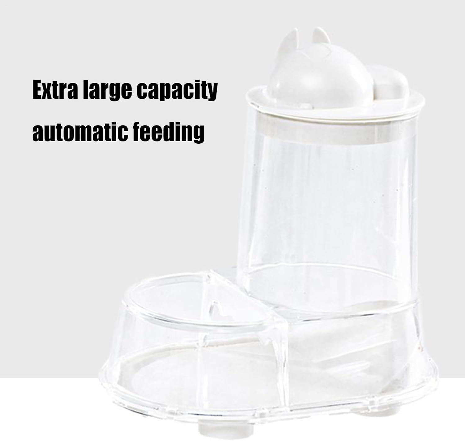Gihioue Hamster Automatic Feeder, Food Dispenser with Water Bottle Holder, Large Capacity Feeder for Hamsters, Guinea Pigs, Rabbits, Dwarf and Other Small Animals