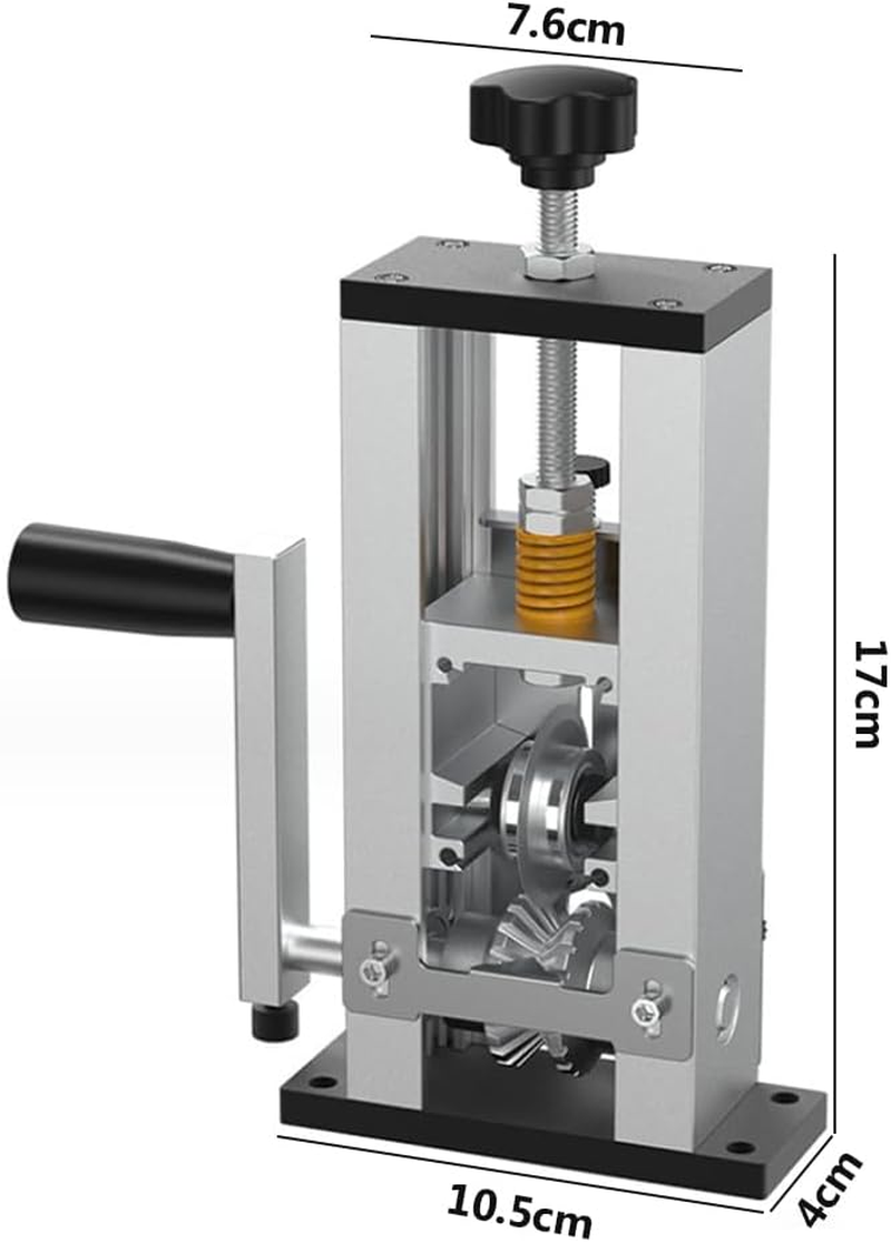 MOTRAIN Manual Wire Stripper Machine, Aluminum Alloy Wire Peeler Machine, Drill-Powered Wire Stripping Tool, 0.04"-1" Wire Stripping Machine for Scrap Wire Electrical and Copper image number 4