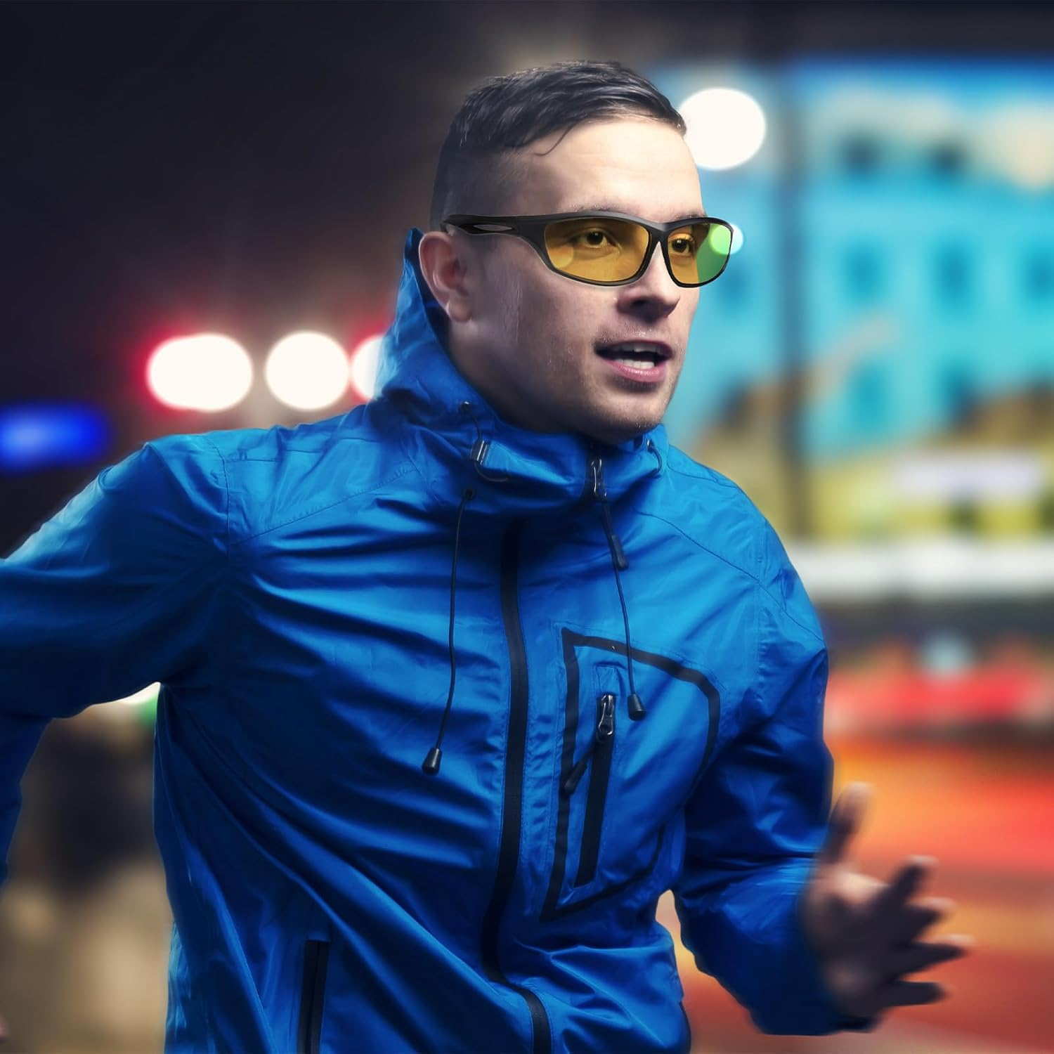 FIONOFY Night Driving Glasses for Men Women anti Glare HD Polarized Yellow Tinted Night Vision Glasses for Driving image number 1