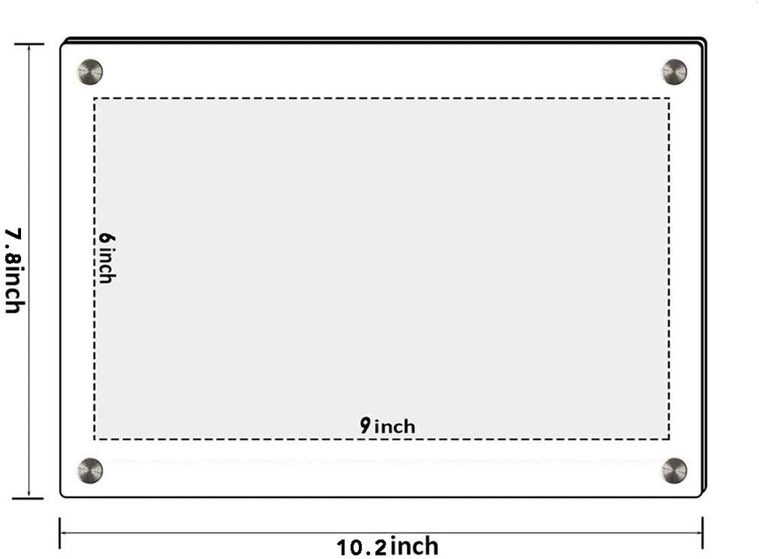 HESIN 2 Pack of 6 X 9 Acrylic Picture Frametabletop Photo Frame and Wall Mounted Sign Holder Suit for A5 Paper or 6"X9" Frame (2 Pack) image number 3