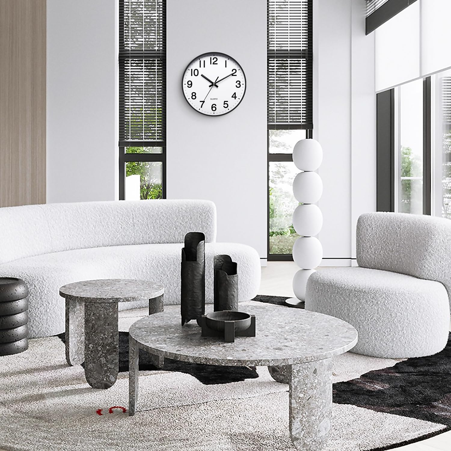 12 Inch round Wall Clock Silent & Non-Ticking Simple Wall Clock Operated for Living Room Bedroom Kitchen(30 Cm/ 12")&hellip; image number 6