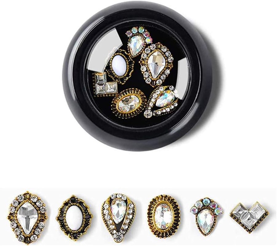 4 Boxes Rhinestone Nail Crystal 3D Nail Art Rhinestone Gem Stones Art Decoration image number 1