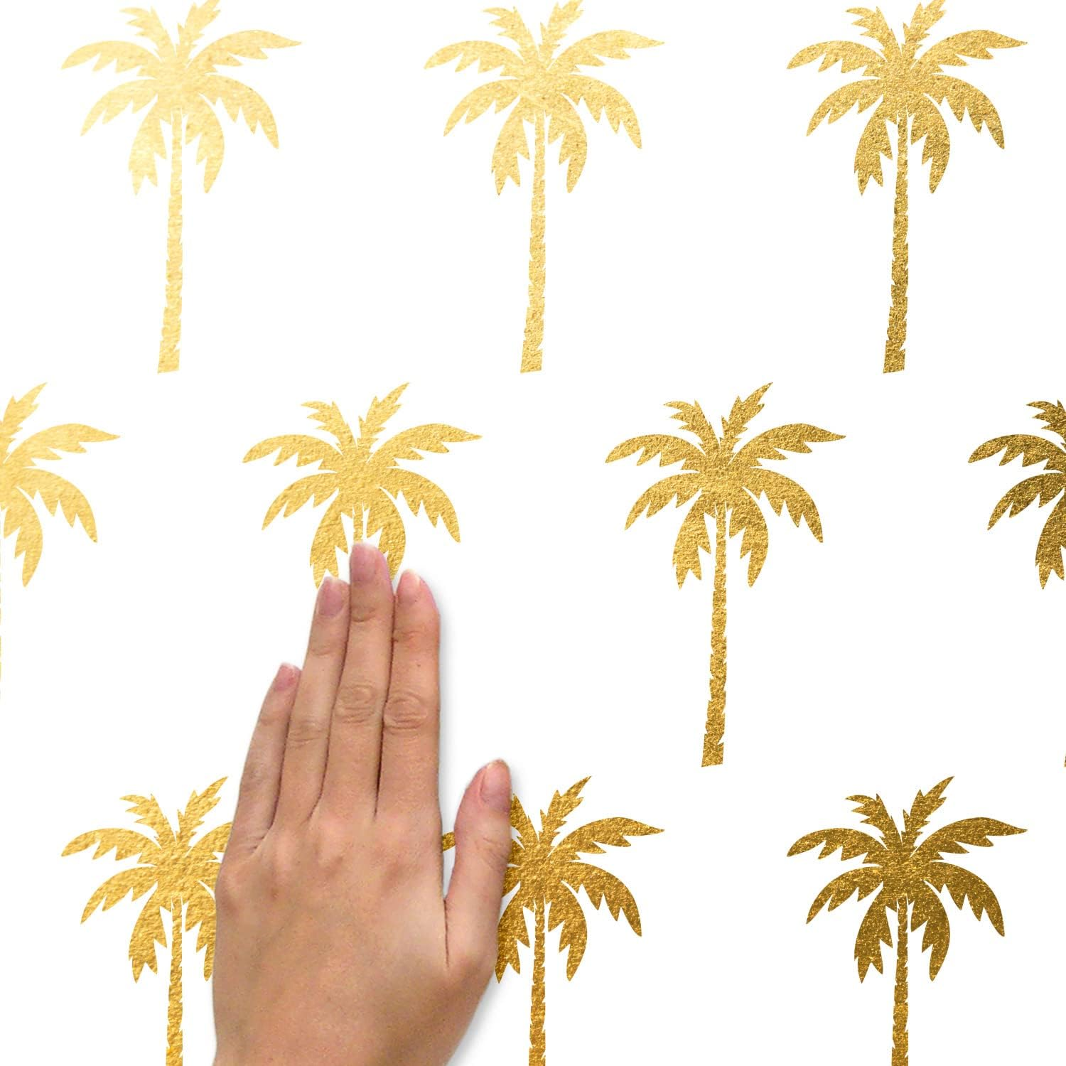 Roommates RMK4999SCS Gold Foil Palm Tree Peel and Stick Wall Decals